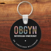 産婦人科パーソナライズされた産婦人科 キーホルダー (正面)