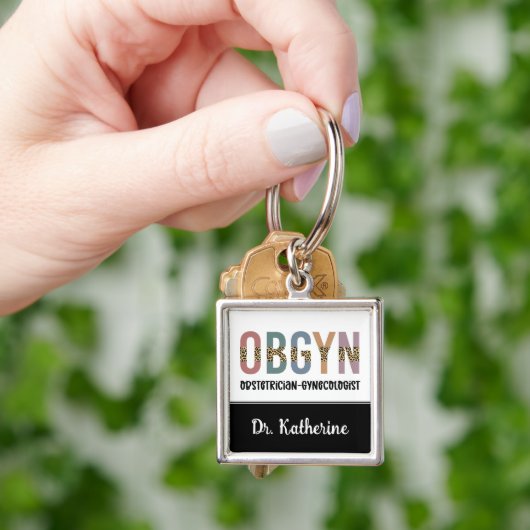 産婦人科パーソナライズされた産婦人科 キーホルダー (手)