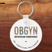 産婦人科パーソナライズされた産婦人科 キーホルダー (正面)