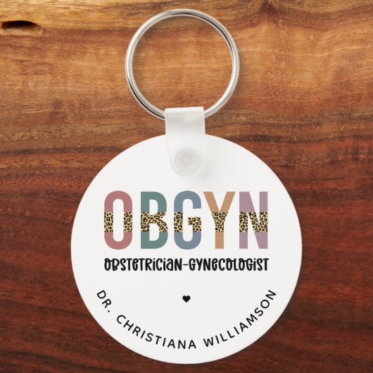 産婦人科パーソナライズされた産婦人科 キーホルダー (正面)