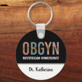 産婦人科パーソナライズされた産婦人科 キーホルダー (正面)