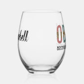 産婦人科パーソナライズされた産婦人科 ステムなしワイングラス (右)