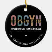 産婦人科パーソナライズされた産婦人科 セラミックオーナメント (正面)