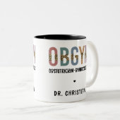 産婦人科パーソナライズされた産婦人科 ツートーンマグカップ (正面右)