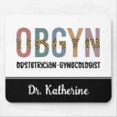 産婦人科パーソナライズされた産婦人科 マウスパッド (正面)