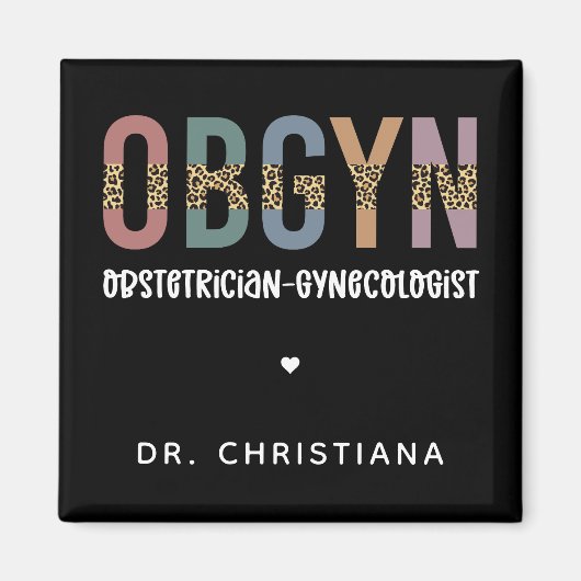 産婦人科パーソナライズされた産婦人科 マグネット (正面)