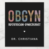 産婦人科パーソナライズされた産婦人科 ワインラベル (シングルラベル)
