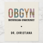 産婦人科パーソナライズされた産婦人科 ワインラベル (シングルラベル)