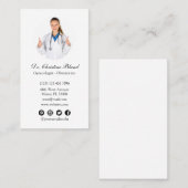 産婦人科医がソーシャルメディア写真を撮影 名刺 (正面/裏面)