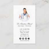 産婦人科医がソーシャルメディア写真を撮影 名刺 (正面)