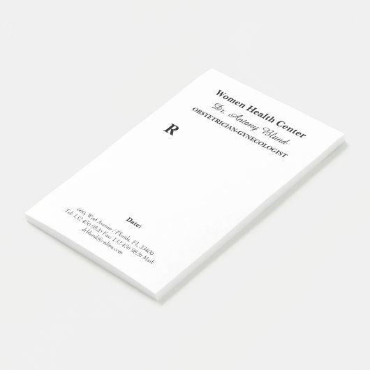 産婦人科医による医師の処方 ポストイット (アングル)