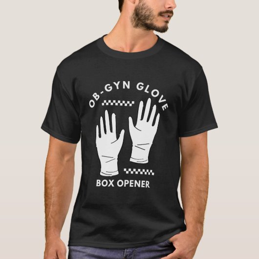 産婦人科医の手袋箱 Tシャツ (正面)
