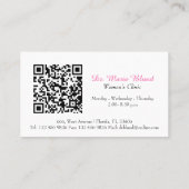 産婦人科医エレガントモダン 名刺 (裏面)