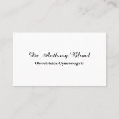 産婦人科医エレガント医 名刺 (裏面)