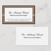 産婦人科医エレガント医 名刺 (正面/裏面)