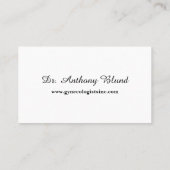 産婦人科医エレガント子宮頸 名刺 (裏面)