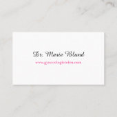 産婦人科医ピンク 名刺 (裏面)