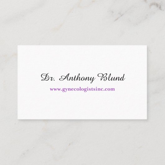 産婦人科医ブルービジネスCa医師 名刺 (裏面)