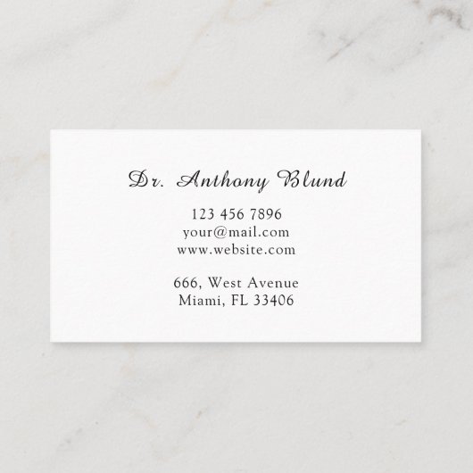 産婦人科医 名刺 (裏面)