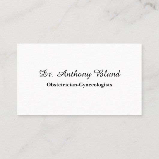 産婦人科医 名刺 (裏面)