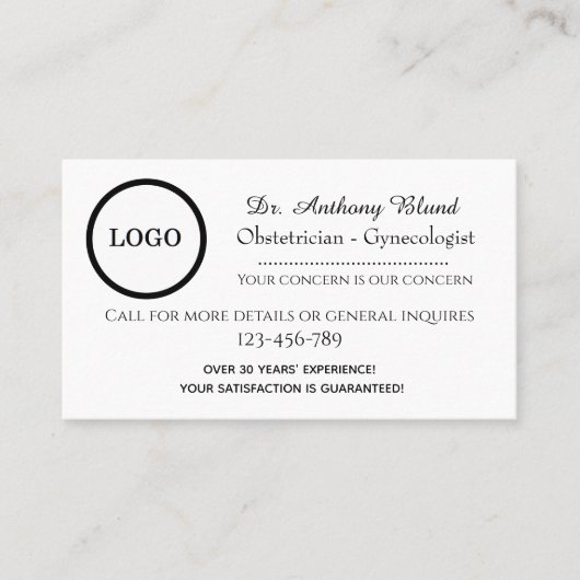 産婦人科医 名刺 (正面)