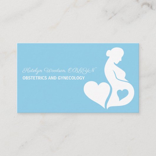 産婦人科妊婦の病棟ベビーブルー 名刺 (正面)
