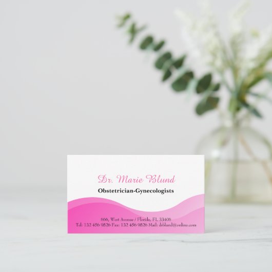 産婦人科婦人科医 名刺 (スタンド正面)