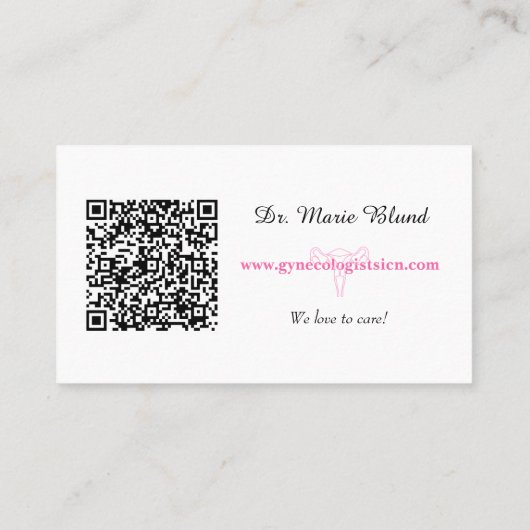 産婦人科婦人科医 名刺 (裏面)