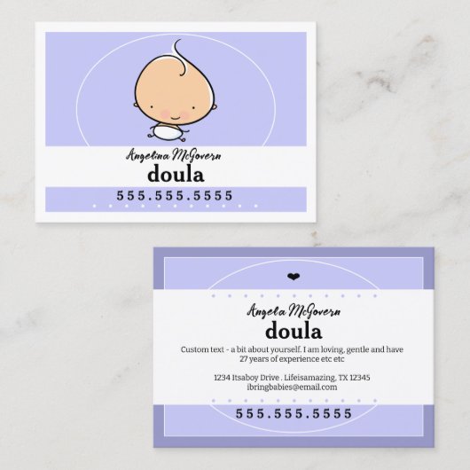 産婦人科気に児 名刺 (正面/裏面)