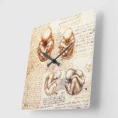 産婦人科胎内の胎児の見解 スクエア壁時計 (傾斜)