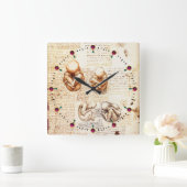 産婦人科胎内の胎児の見解 スクエア壁時計 (ホーム)