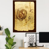 産婦人科胎内の胎児の見解 ポスター (ホームオフィス)