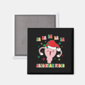 産婦人科Doula Christmas Fa La La La La Fallo マグネット (正面/裏面)