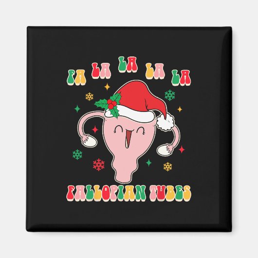 産婦人科Doula Christmas Fa La La La La Fallo マグネット (正面)