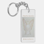 産後うつ病認識度リボンキーチェーン キーホルダー (正面左)