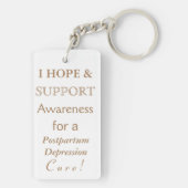 産後うつ病認識度リボンキーチェーン キーホルダー (裏面)
