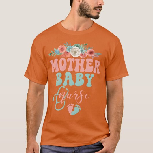 産後ナース母ベビーナース看護友人 Tシャツ (正面)