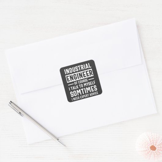 産業おもしろい技術者贈与 スクエアシール (封筒)