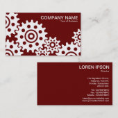 産業の車輪 – ルビーと金ゴールド 名刺 (正面/裏面)