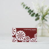 産業の車輪 – ルビーと金ゴールド 名刺 (スタンド正面)