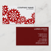 産業の車輪 – ルビーと金ゴールド 名刺 (正面/裏面)