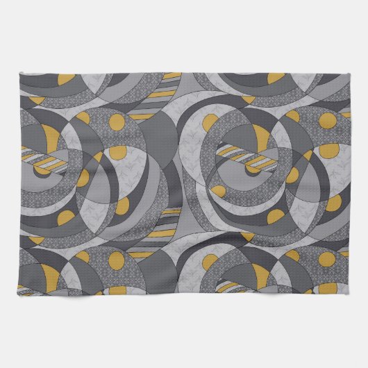 産業らせん状-グランジ抽象芸術インスパイア- キッチンタオル (横)