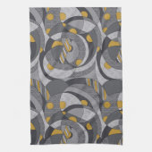 産業らせん状-グランジ抽象芸術インスパイア- キッチンタオル (縦)