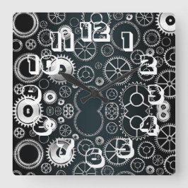 産業コンテンポラリーデザイン スクエア壁時計