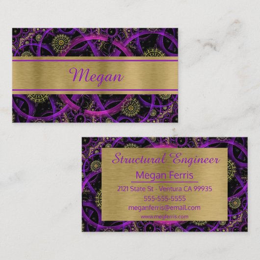 産業モダンカラフル名刺 名刺 (正面/裏面)