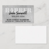 産業モダン灰色理容師 名刺 (正面/裏面)
