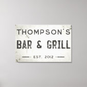 産業モダン素朴農家バー キャンバスプリント (正面)