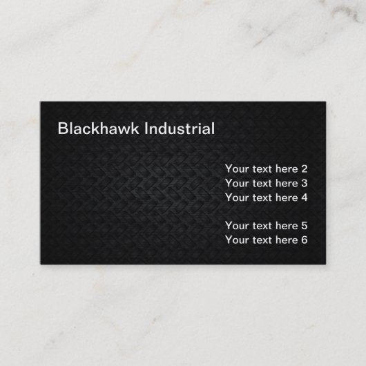 産業一見の黒の金属粗かった一見 名刺 (正面)