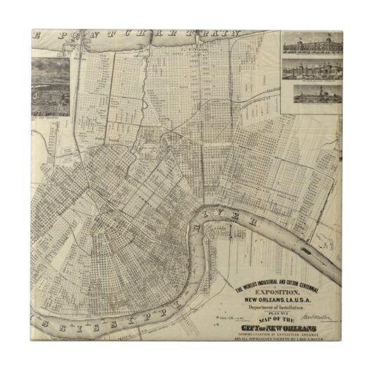 産業世界 タイル (正面)