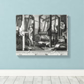 産業及び怠惰 キャンバスプリント (インサイチュ (ウッドフロア))